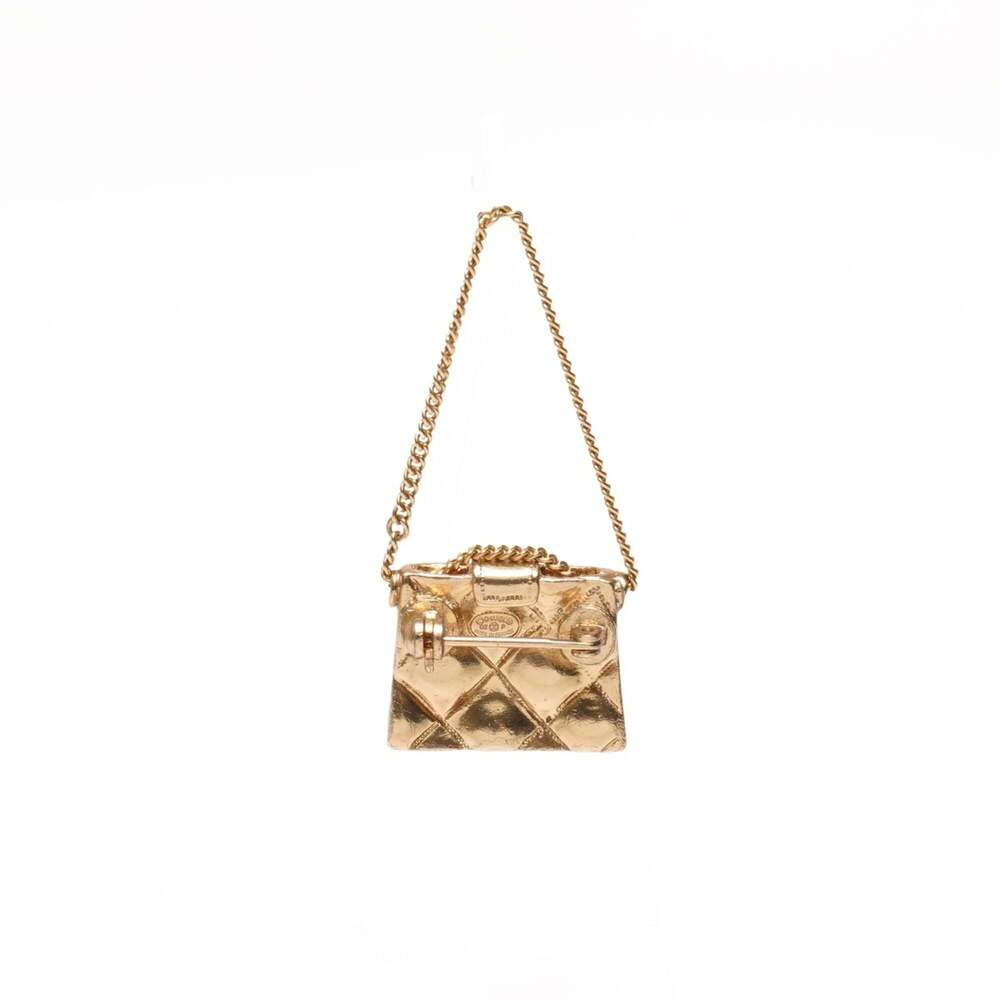 CHANEL Gold Logo Brooch - Picture 2 of 6